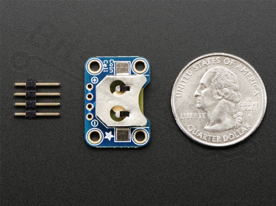 Battery holder for button cells CR1220 12mm on breakout board 